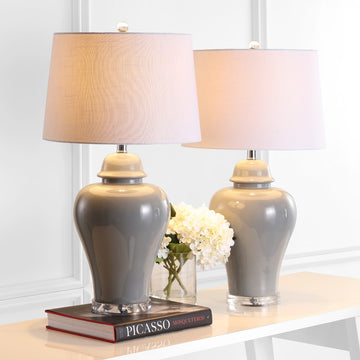 Winnie 27" Ceramic Urn LED Table Lamp - JONATHAN Y